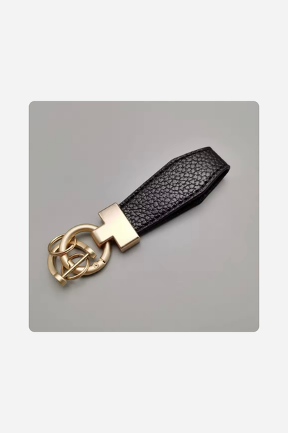 Luxury Faux Leather Keychain – Timeless Elegance in Every Detail