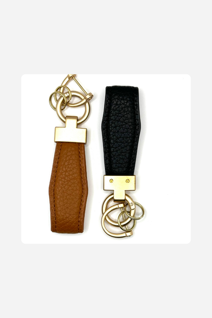 Luxury Faux Leather Keychain – Timeless Elegance in Every Detail