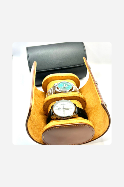 Luxury Watch Travel Case – Securely Holds 2 Watches