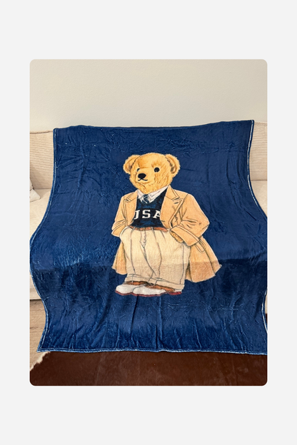 Blue Bear Blanket – Cozy Comfort for Every Moment