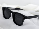 Load image into Gallery viewer, Black &amp; Metal Frame Sunglasses with Polarized Black Lenses – Luxe Artefatto
