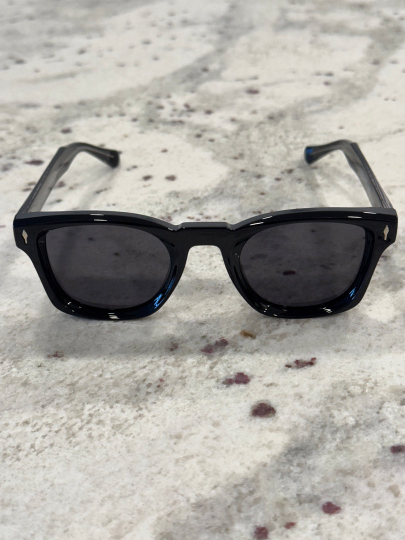 Black & Metal Frame Sunglasses with Polarized Black Lenses – Luxe Artefatto
