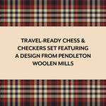 Load image into Gallery viewer, Pendleton Red Black Check Pattern Chess &amp; Checkers
